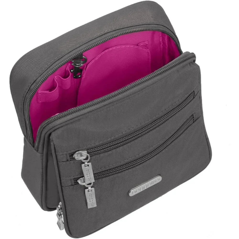 Women's Charcoal Journey Crossbody Bags 9x6 Small Lightweight Handbag - Picture 9 of 10